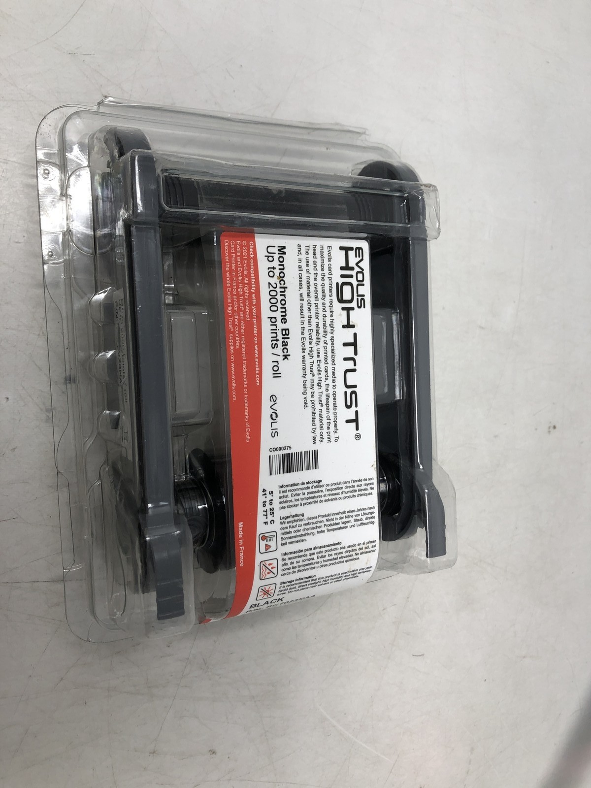 Evolis High Trust Monochrome Black 2000 Prints Roll RCT023NAA