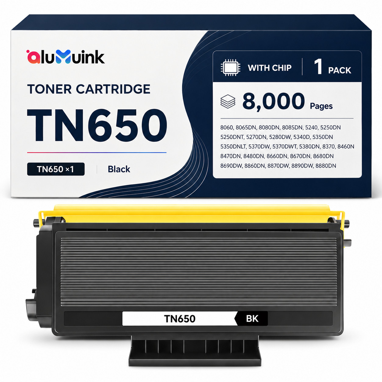 TN650 Toner Cartridge HighYield Replacement for MFC-8690DW MFC-8860DN MFC-8870DW