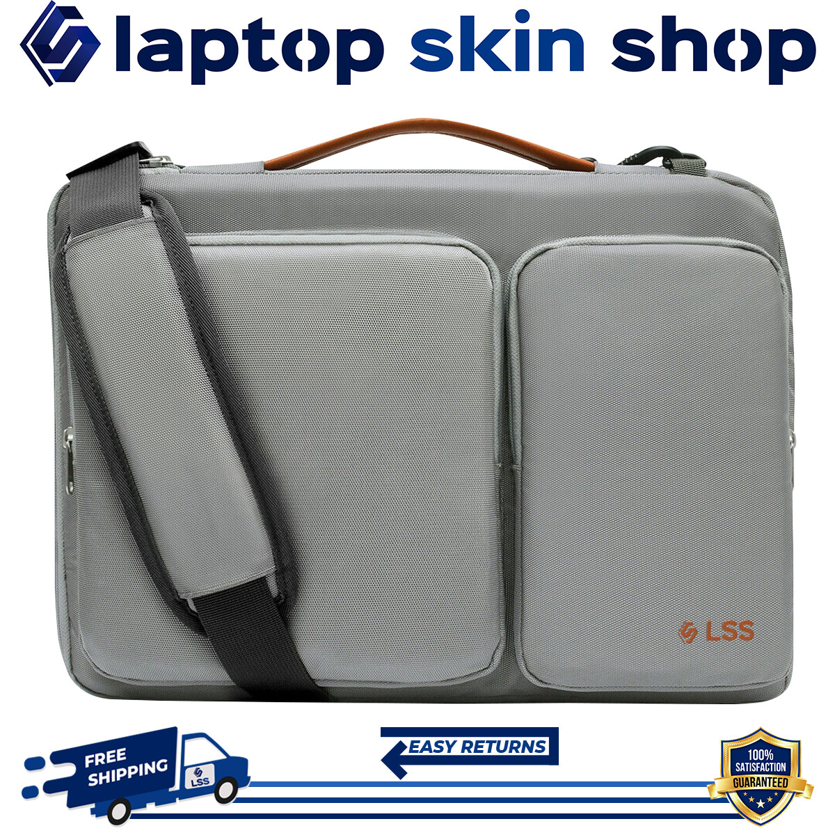 Laptop Sleeve Carry Case Bag Shockproof Protective Handbag 14-15.6 Inch Grey