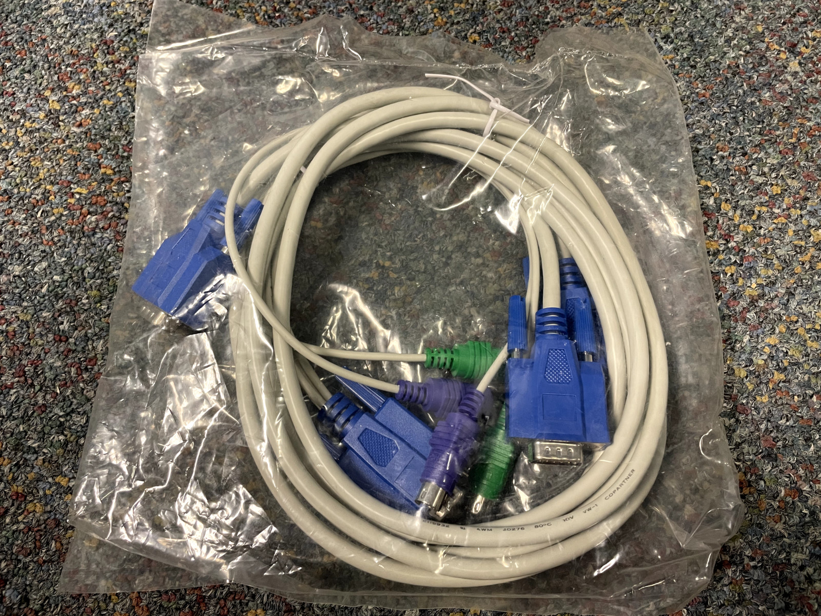 Copartner Computer KVM PS/2 Cable E119932 30V AWM 20276 Lot Of 2 - NEW