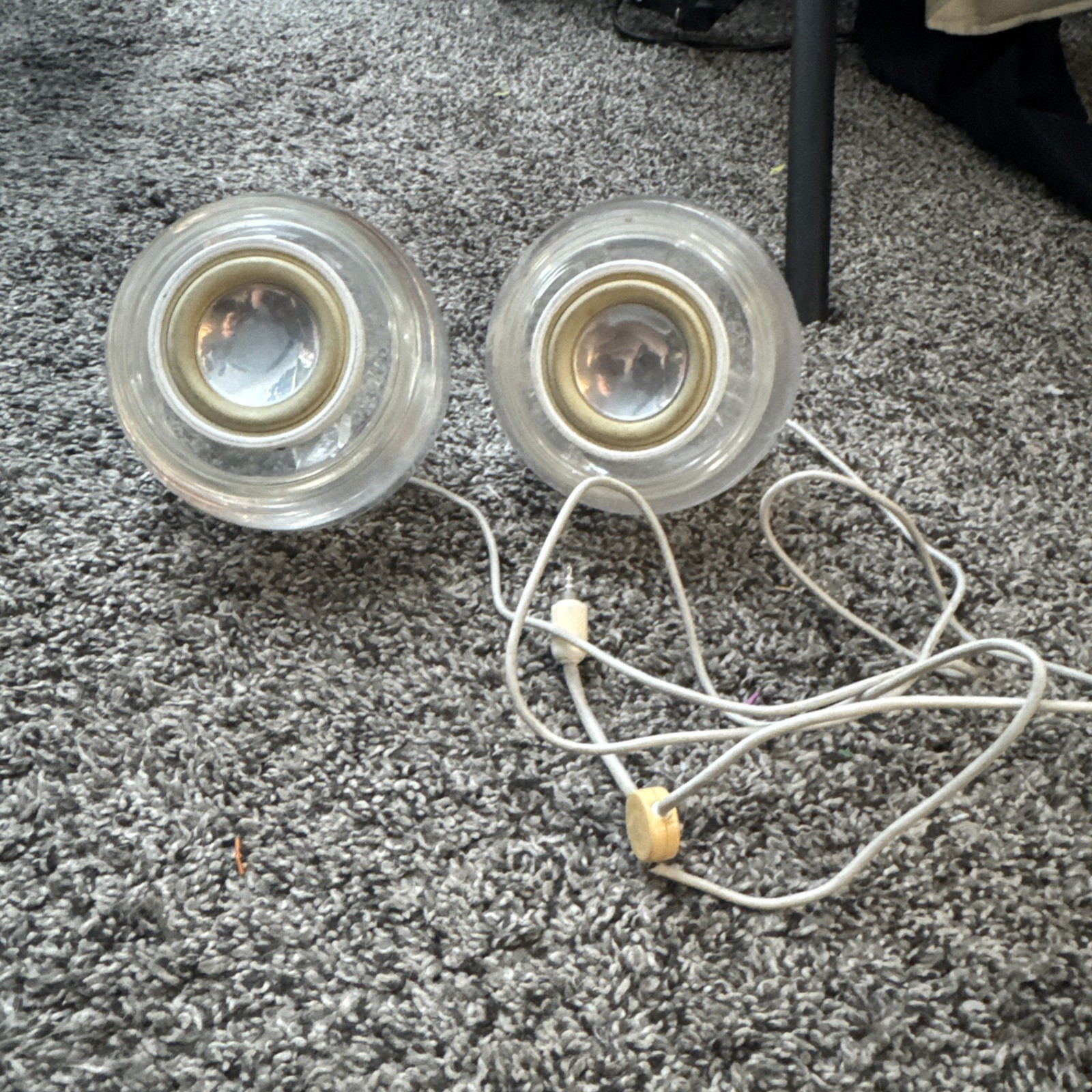 Apple Power Mac iMac Vintage Harmon Kardon Clear Round Pro Speakers M6531