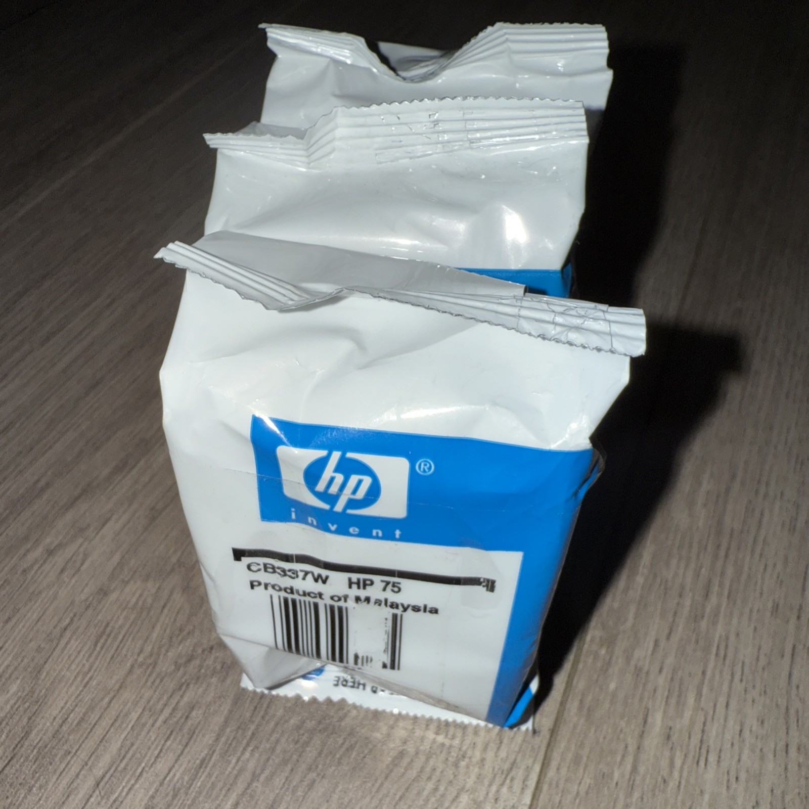 Lot of 3 HP 75 Original Tri-Color Ink Cartridges Genuine CB337W