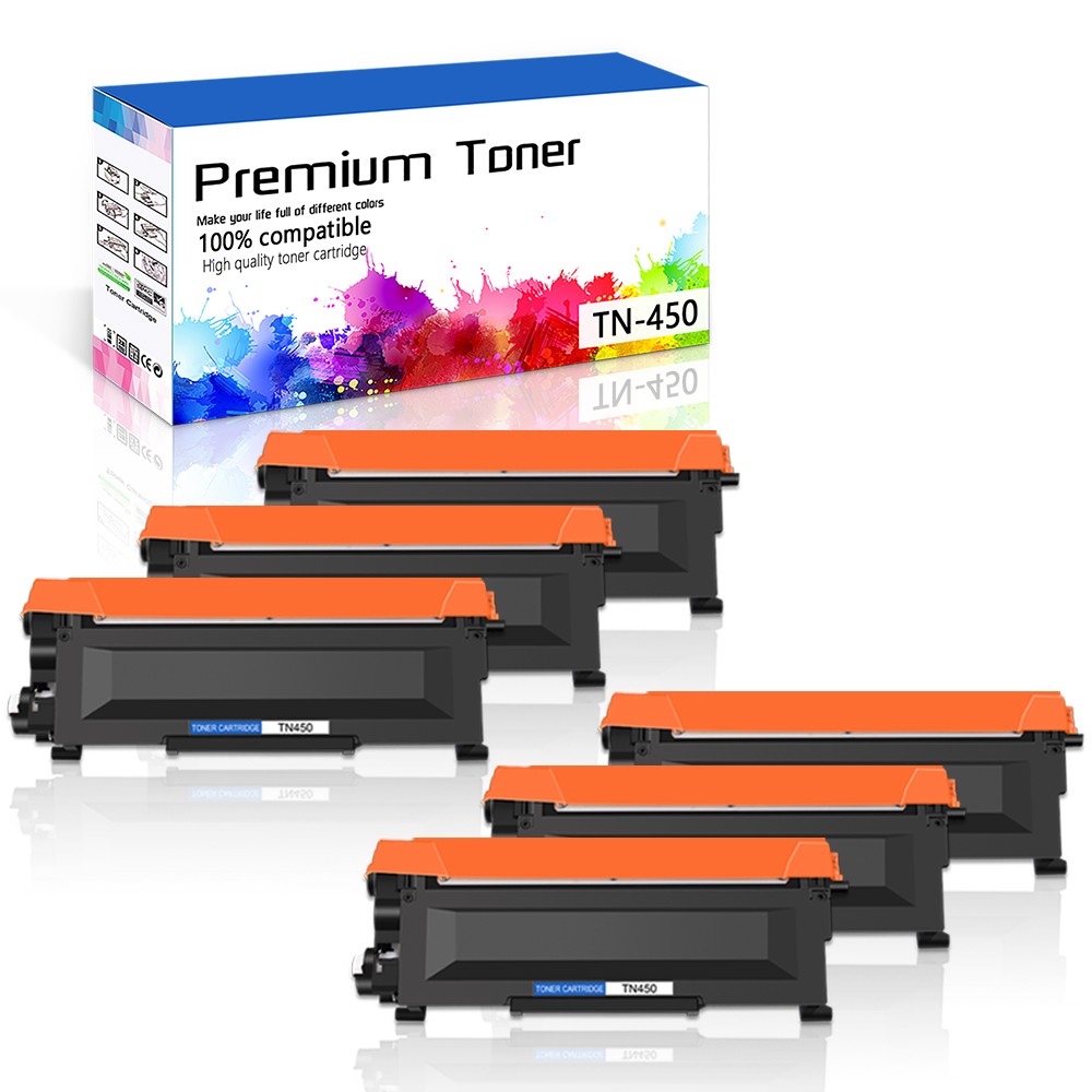 6PK TN450 TN420 Toner Cartridge for Brother IntelliFax 2840 2890 2940 2950 2990
