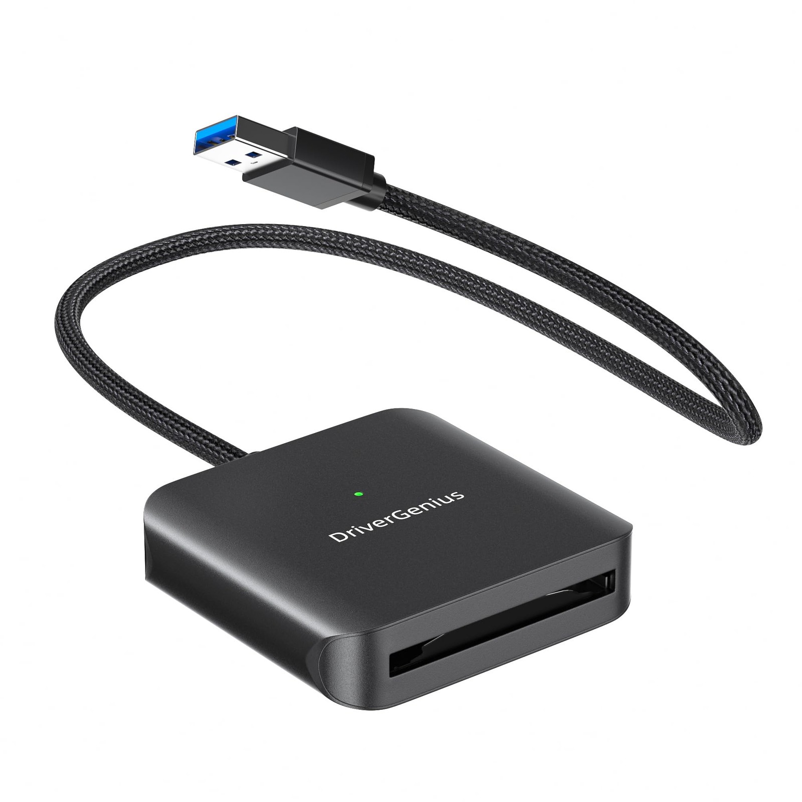 CFast 2.0 Card Reader with USB 3.0 &USB-C, 30cm/0.98ft Nylon Braided Cable, f...