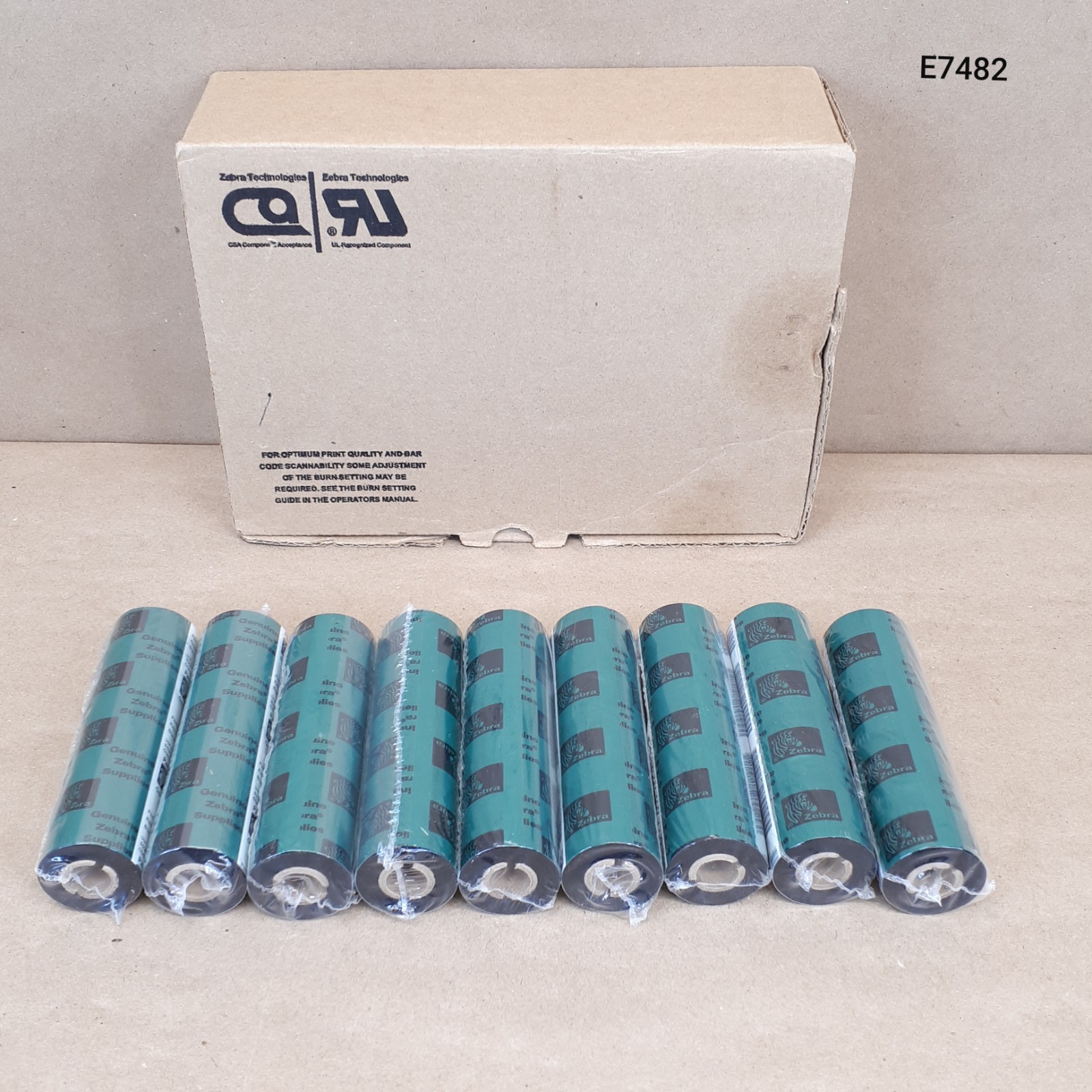9x Zebra 5095 Performance Resin Ribbon 05095GS11007 110mm x 74m 0.5" Core NEW