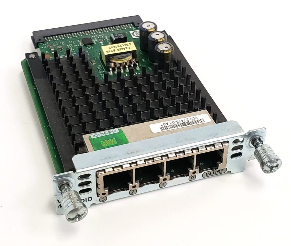 Cisco VIC3-4FXS/DID 4-Port Voice Card FXS DID VoIP Module for 2900 3900 Routers