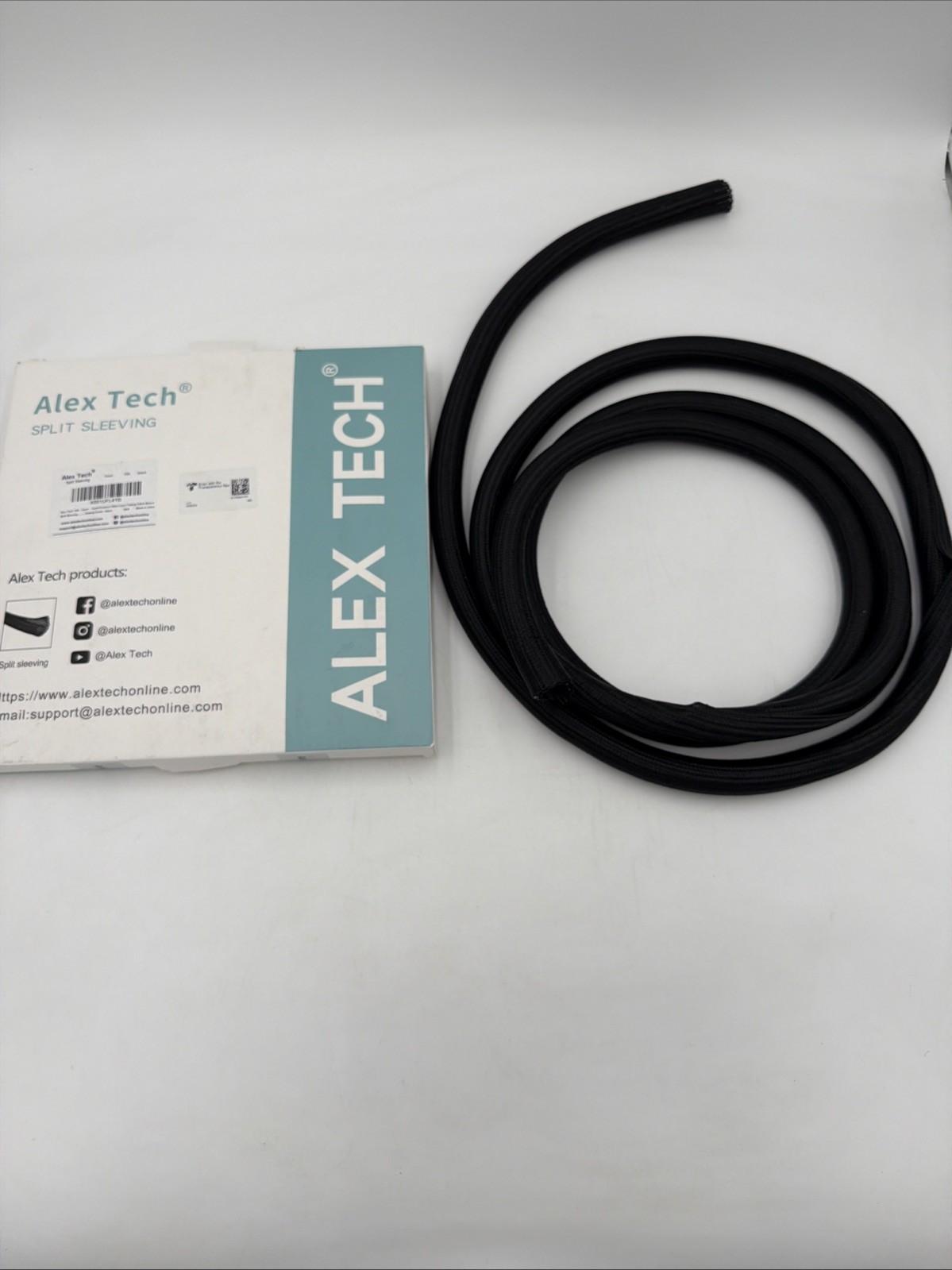 Alex Tech 10ft - 1 inch Cord Protector Wire Loom Tubing Cable Sleeve Split