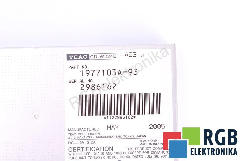 CD-W224E 1977103A-93 TEAC - Used - 6 Months Warranty