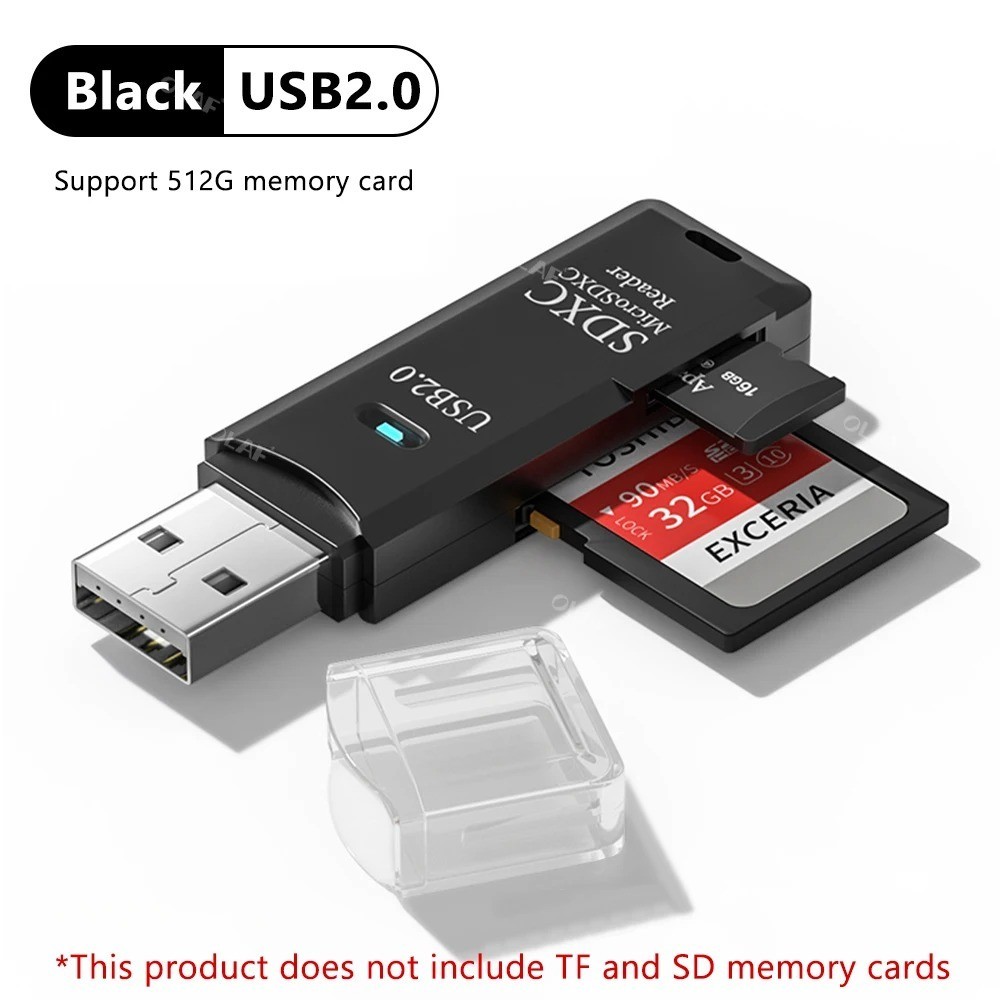 2 in 1 USB 3.0/2.0 Card Reader Micro Sd TF Card Memory Reader High Speed For PC