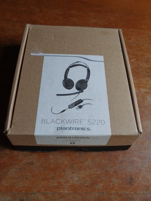 Poly Blackwire 5220 USB-C Wired Stereo Headset with Boom Mic by Plantronics