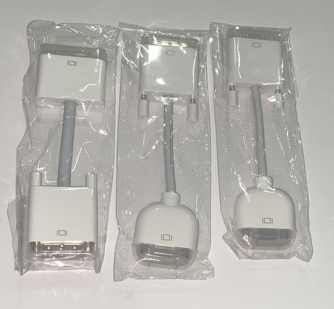 Lot Of 3 Genuine OEM Apple/Mac 603-8525 (2) & 603-8471 (1) Adapter Cable