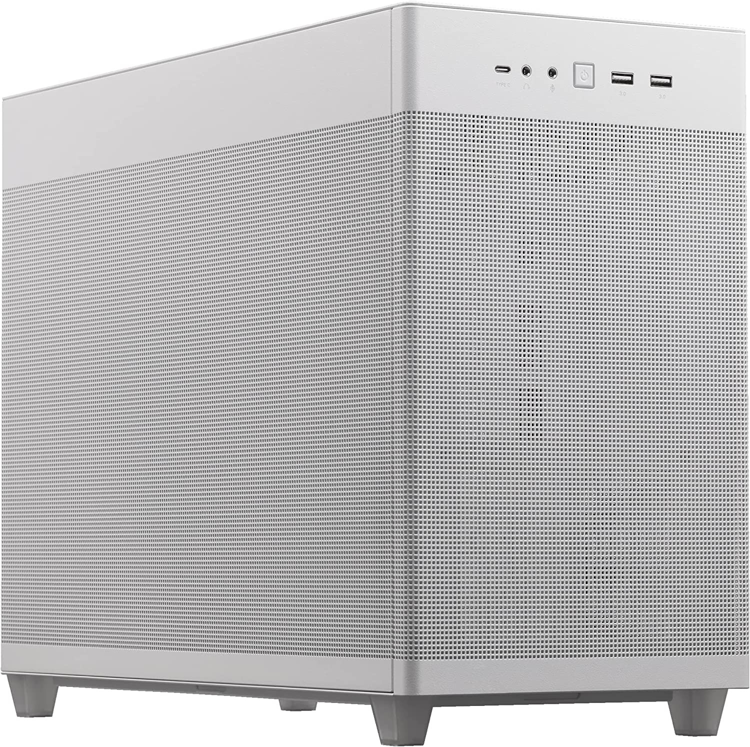 Prime AP201 33-Liter Micro ATX White PC Case with Tool-Free Side Panels and a Qu