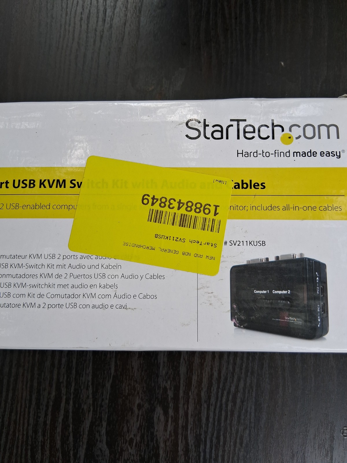 Startech 2 Port  KVM Switch Kit SV211KUSB  NEW