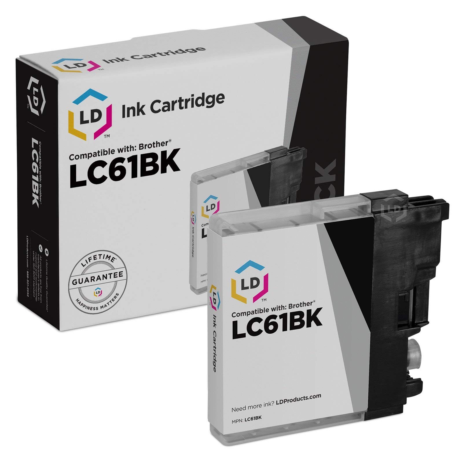 LD Compatible LC61BK Brother LC61 Black Ink Cartridge DCP-165C DCP-585CW DCP-375