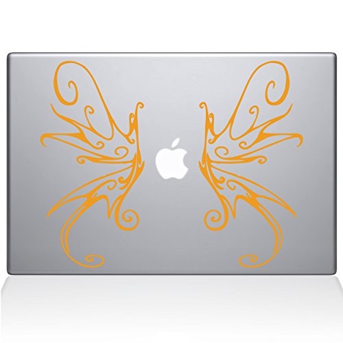 The Decal Guru 1188-MAC-13P-SY Swirly Wings MacBook Pro Decal Vinyl Sticker-13"