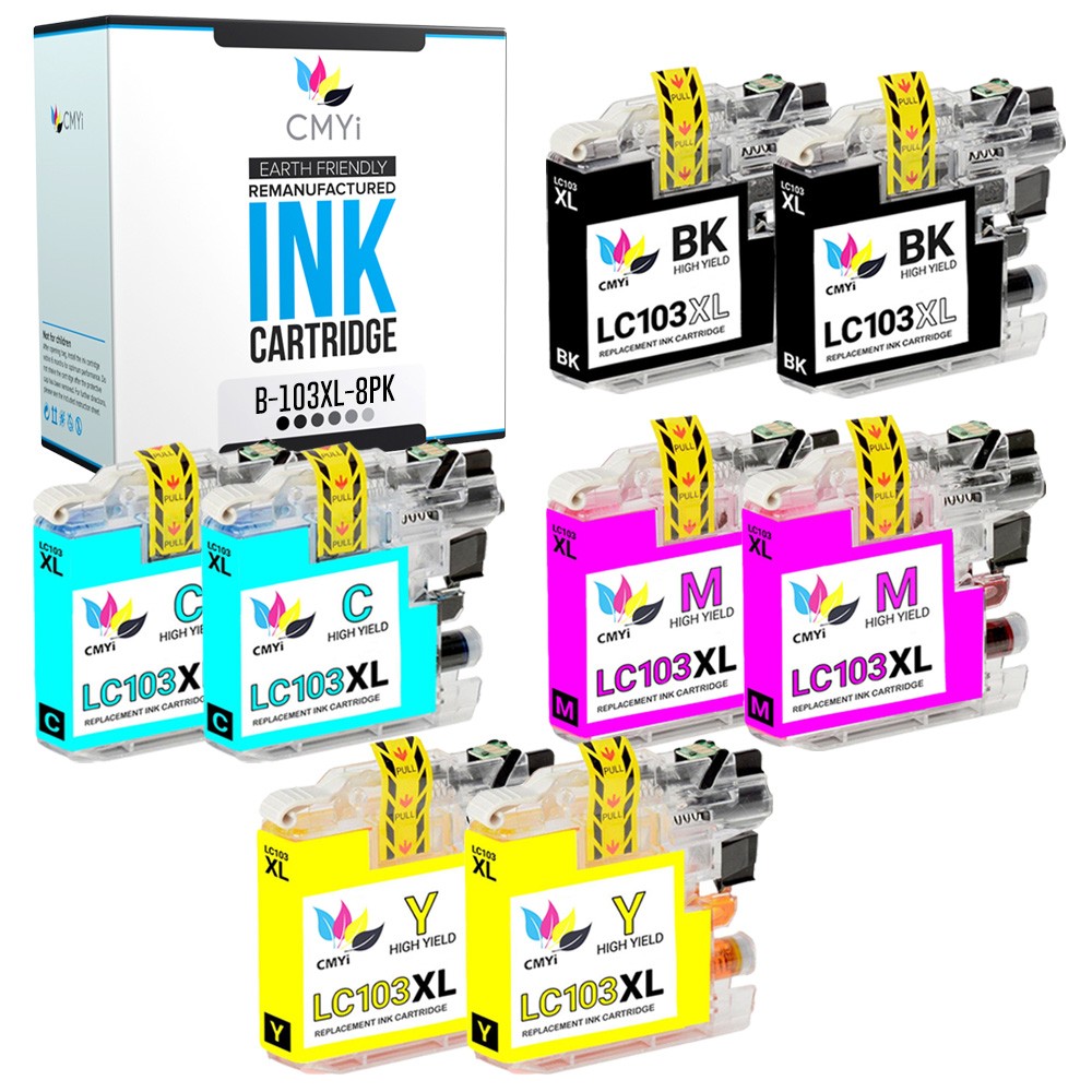 8PK Compatible Printer Cartridges LC103 fits Brother MFC J285DW J4510DW J450DW