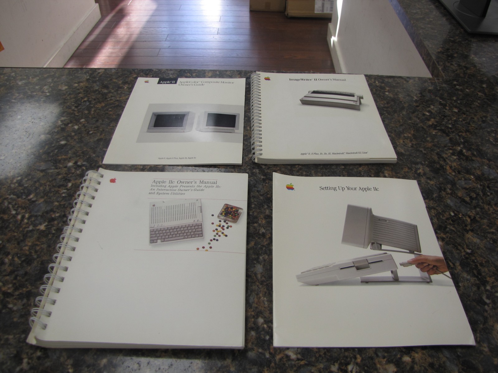 Lot of (4) Apple Manuals - Setting up LLc/Image Writer II/Apple IIc Owner