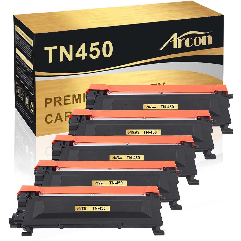 5x New Hi-Yield Toner For Brother TN450 TN-450 FAX-2840 2845 2940 MFC-7240 7360N