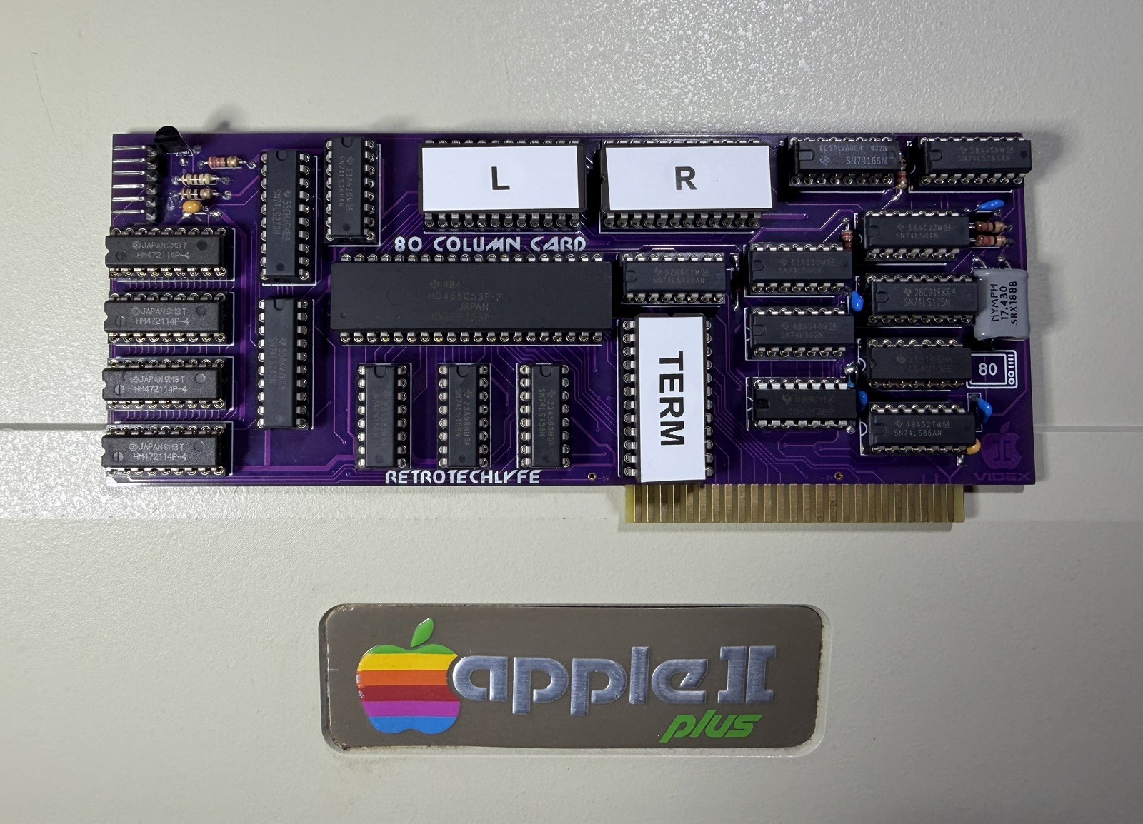 Apple II / II+ 80 Column Video Card Solder Build Kit w/ Composite Output Cord