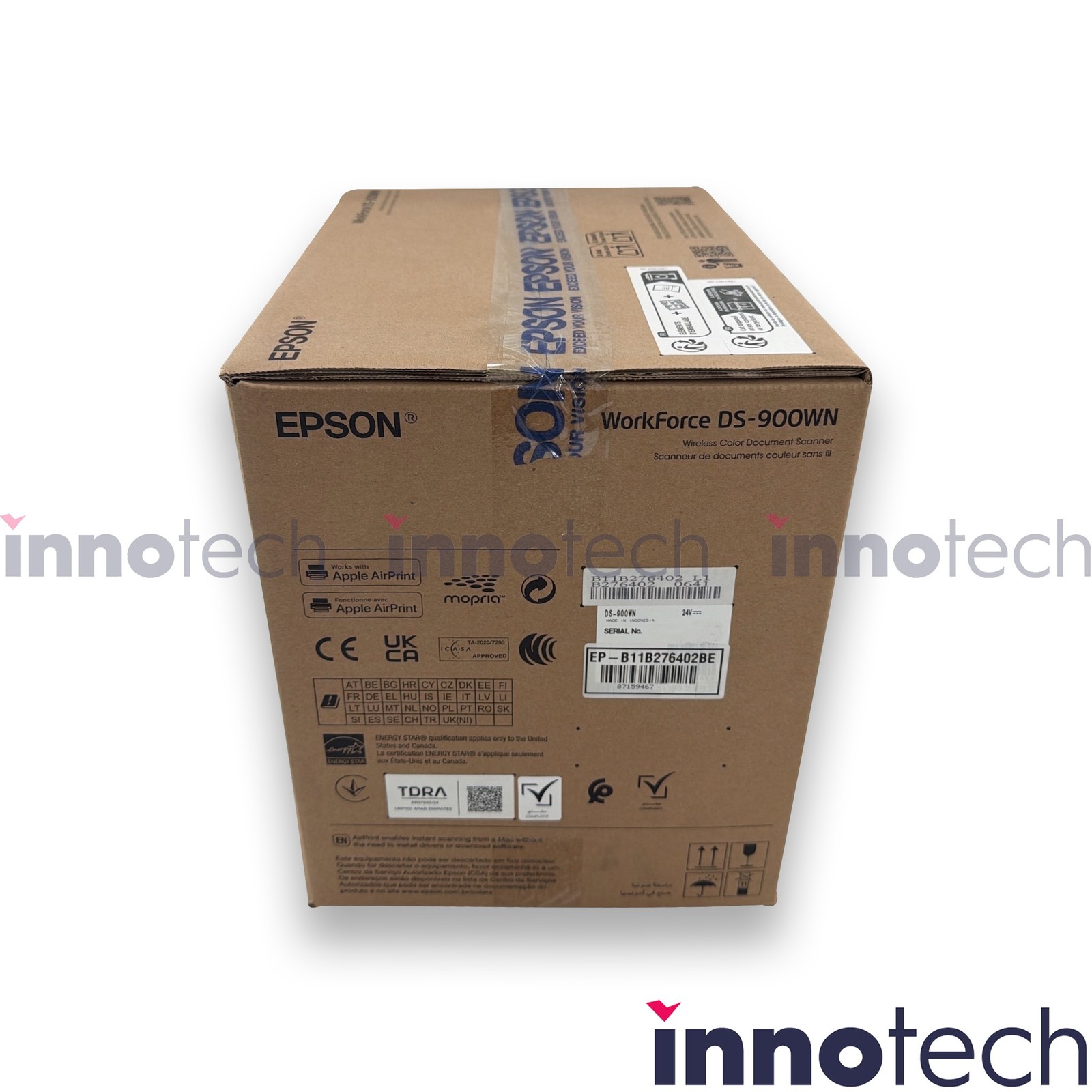 Epson DS-900WN EdgeLink High-Speed Wireless Network Color Scanner New Sealed