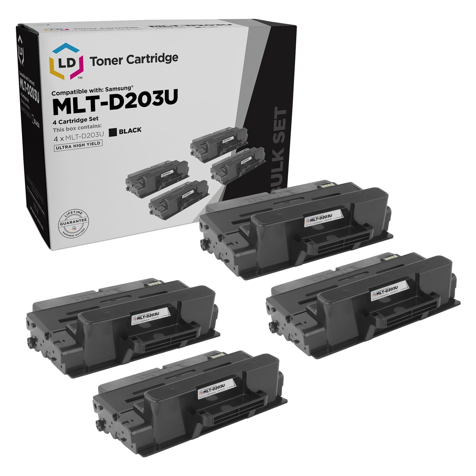 LD 4PK MLT-D203U Ultra High Yield Black Toner for Samsung SL-M4070FR SL-M4020ND