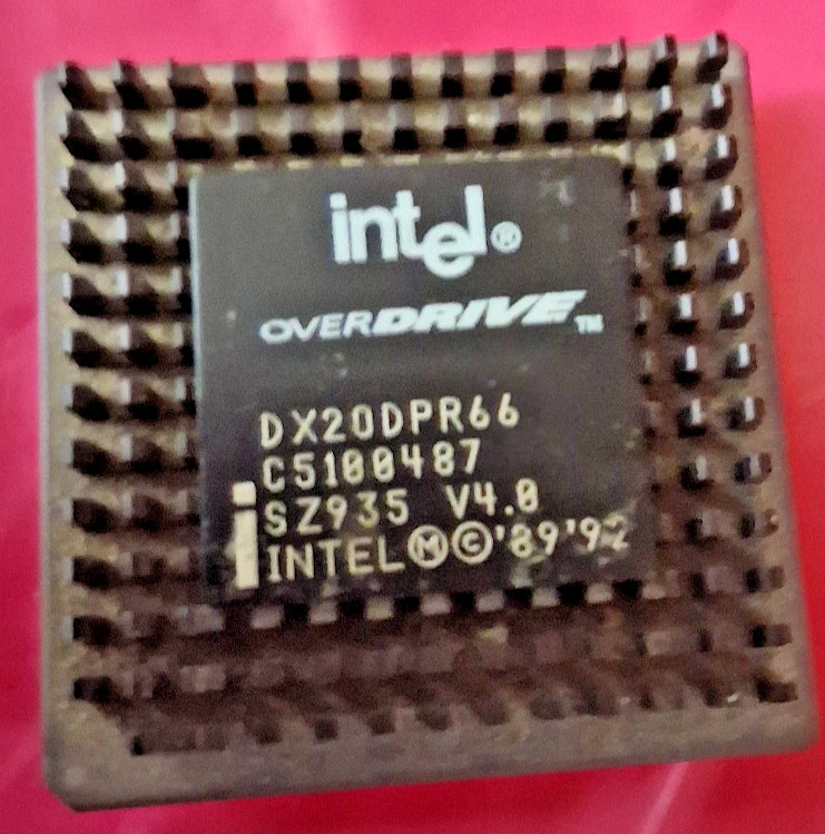 Intel 486 DX2 OverDrive DX20DPR66 66MHz Vintage CPU – Tested 100% 