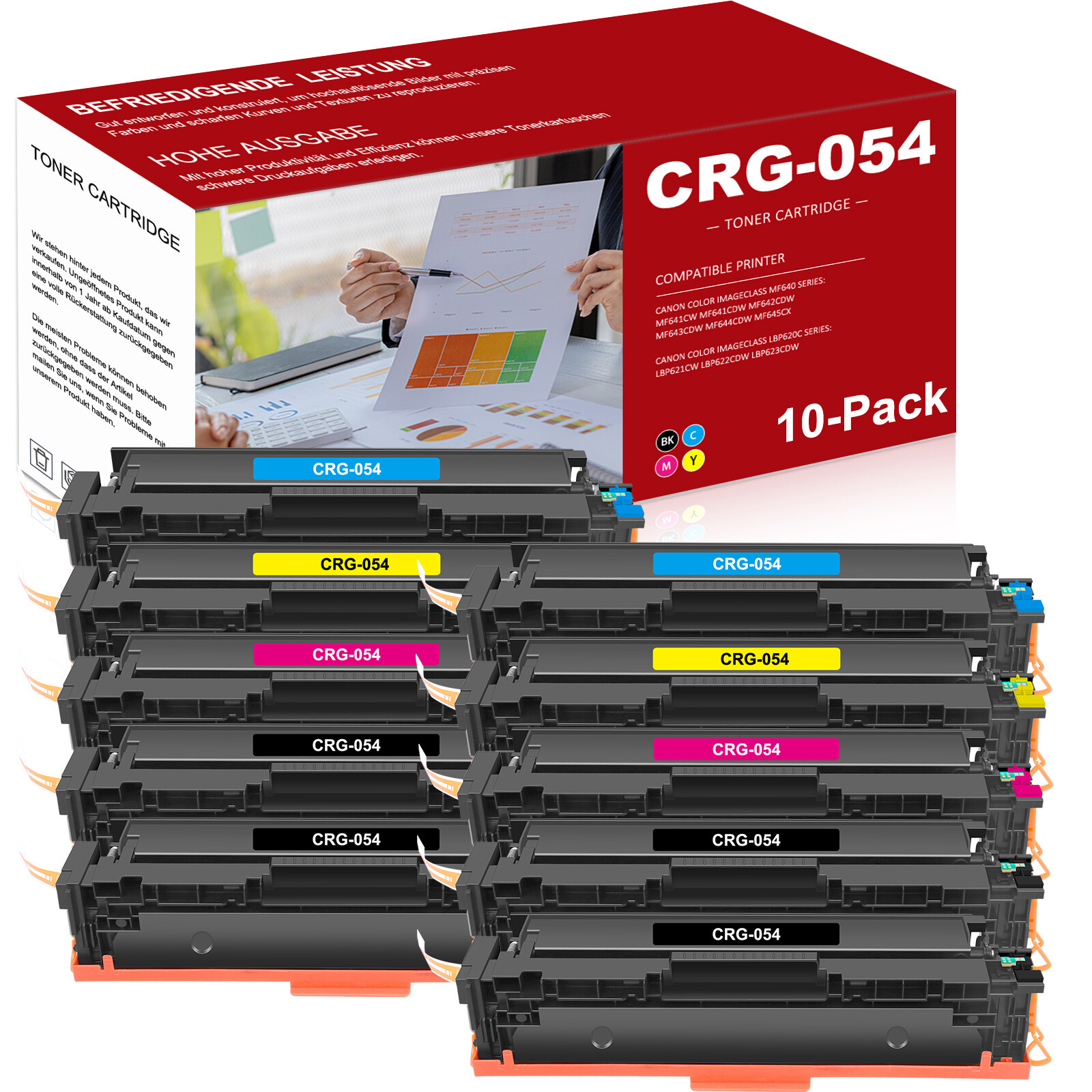 054 Toner For Canon Cartridge 054  Imageclass MF641CW MF643CDW LBP621CW LOT