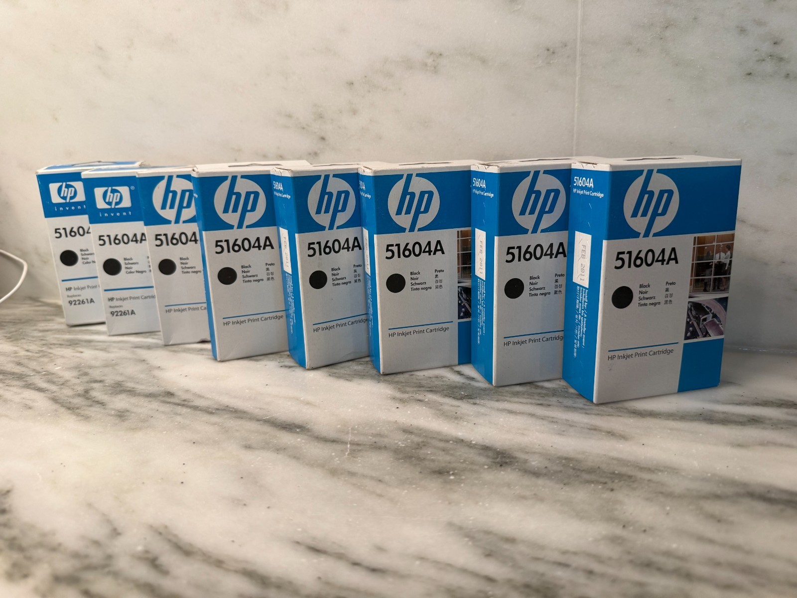 Lot of 8 Genuine HP 51604A Black Ink Cartridges NOS Sealed Exp. 2009-2011 