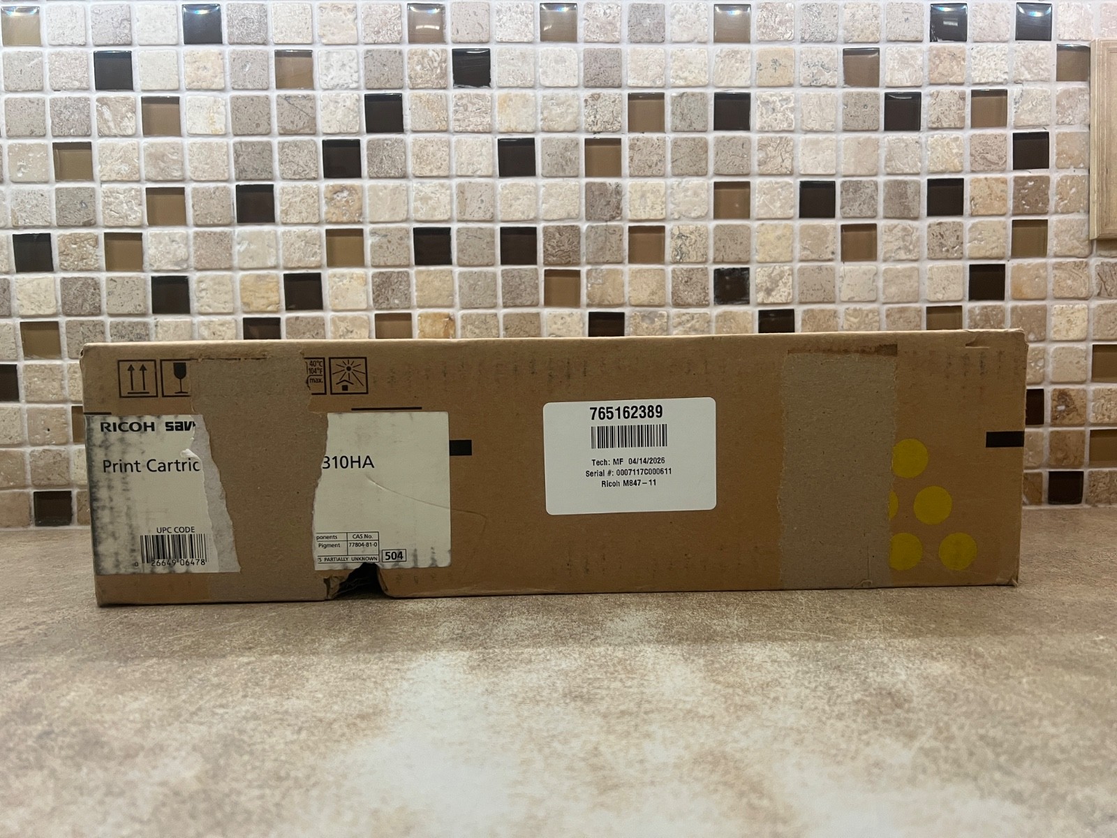 Genuine Ricoh SP C310HA Yellow Print Cartridge