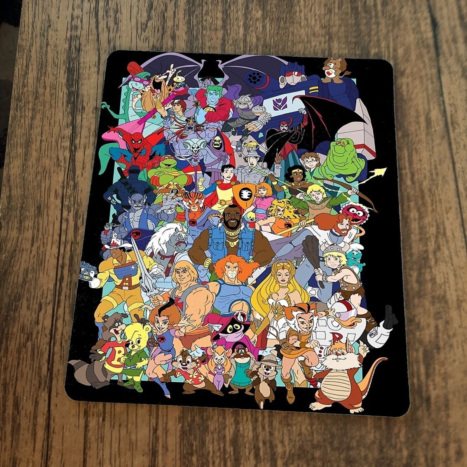 Retro 80s Flashback Saturday Morning Cartoons Mouse Pad