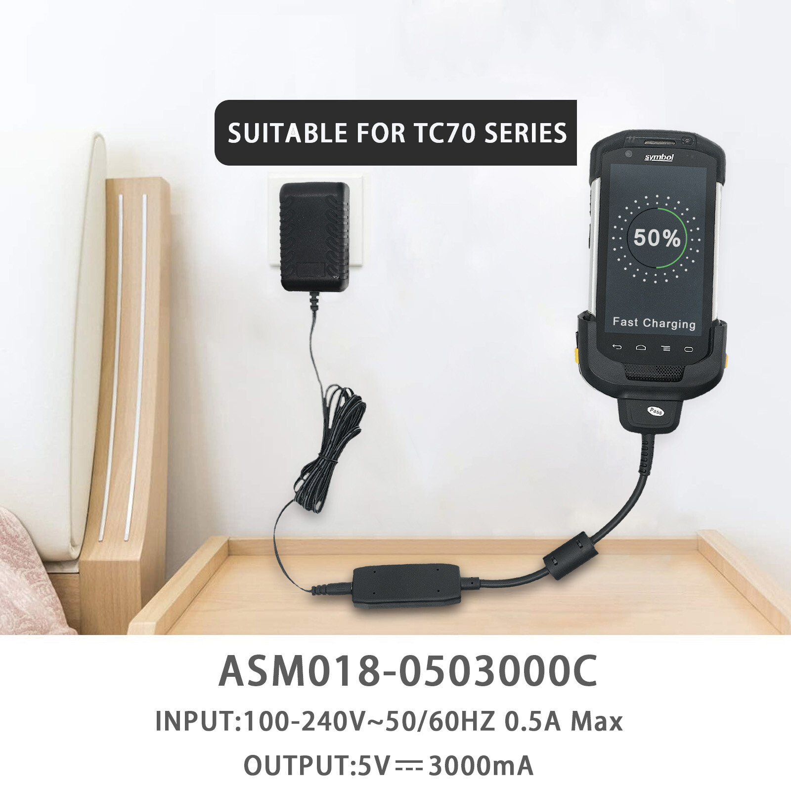 TC70 Charging Cable Cup For Zebra TC70 TC75 Mobile CHG-TC7X-CBL1-01 Lots