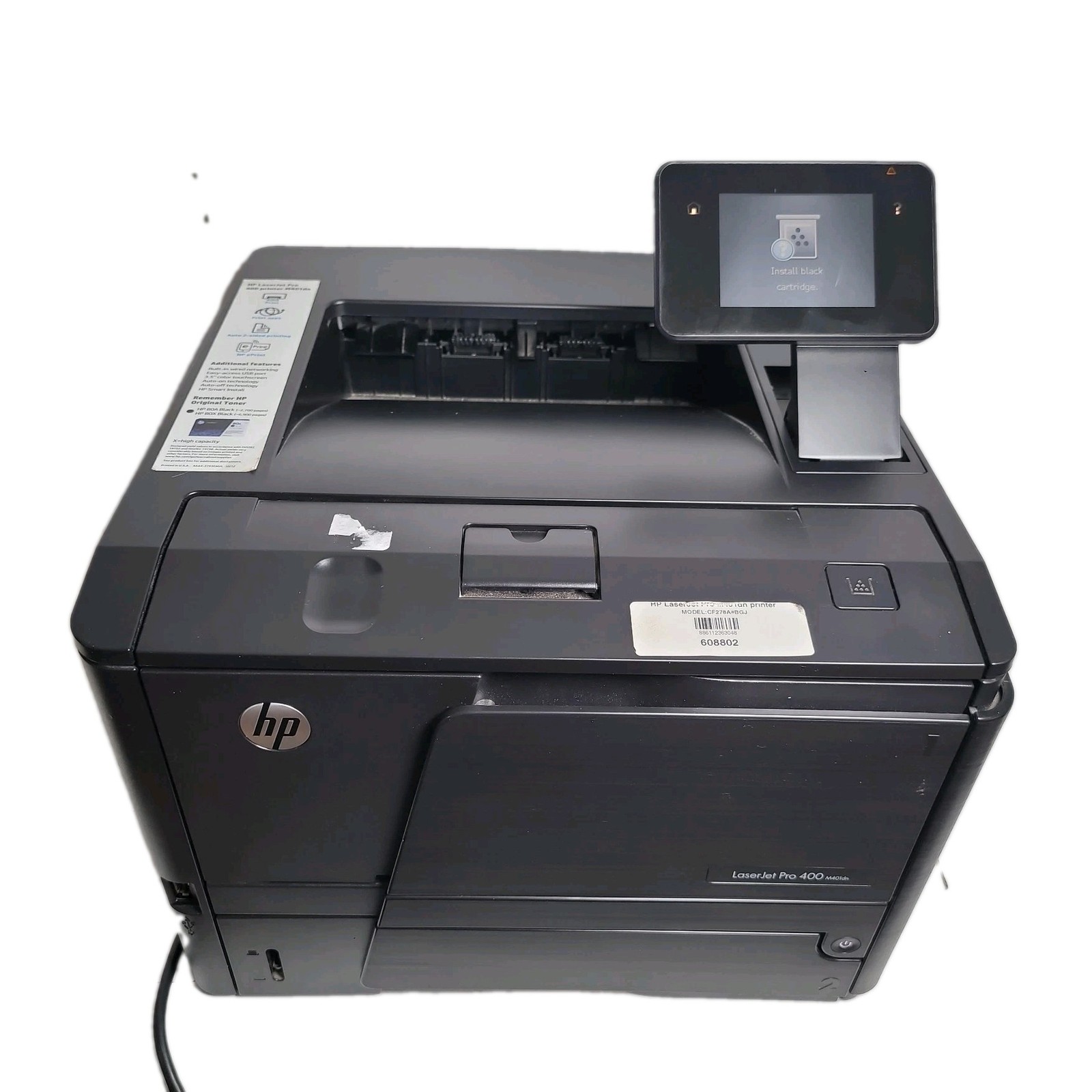 HP Laserjet Pro 400 M401DN Printer Clean CF278A, Network, Duplex *Need Toner 