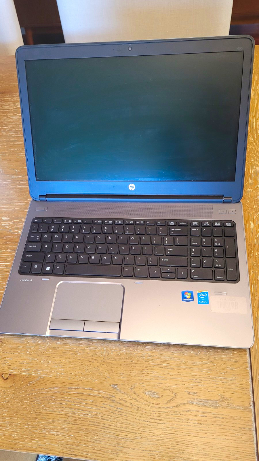 HP ProBook 650 G1 Laptop FOR PARTS - Includes OEM Charger & New Toshiba HDD