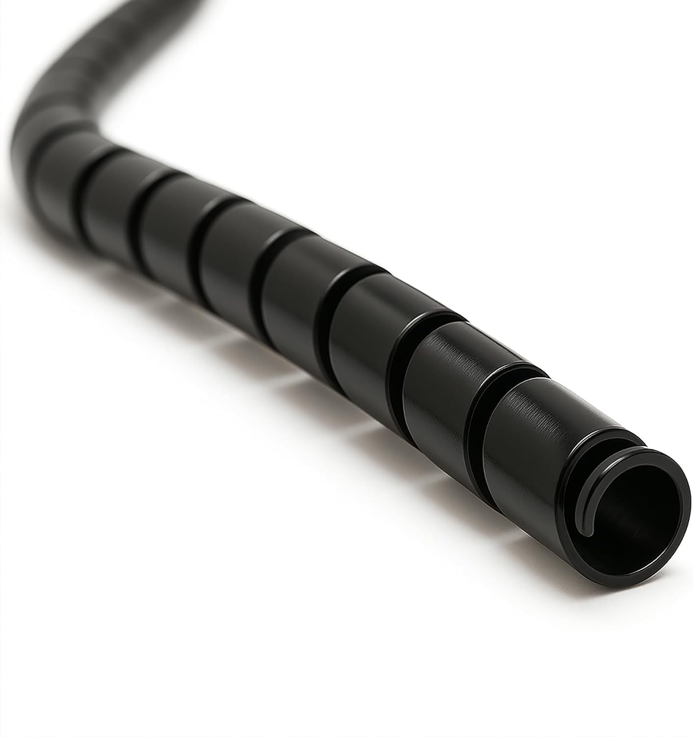 1/2" Heavy Duty Spiral Wrap Hose Protector - 10 Feet - Black
