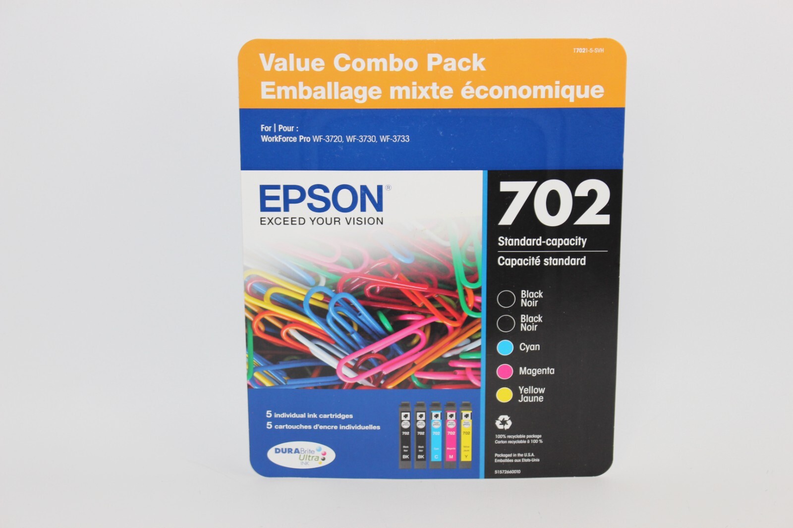 Epson 702 Ink Set 5 Pack T7021-5-SVH EXP 4/2028+