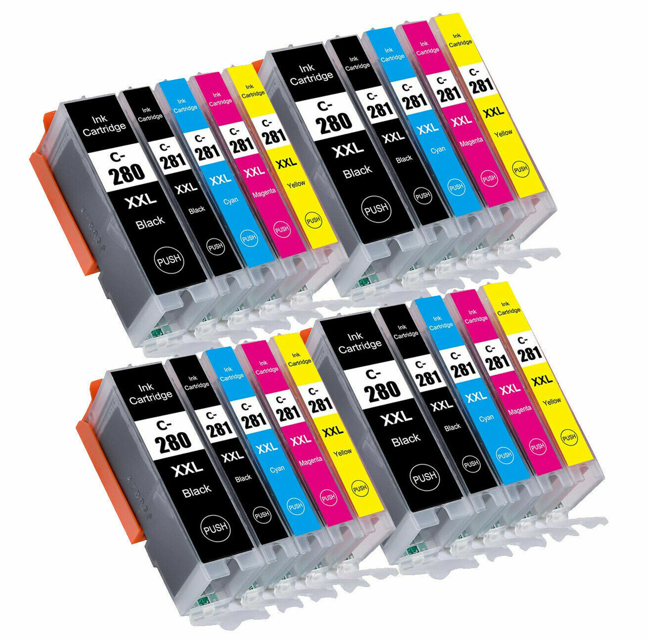 20PK Ink Cartridges for PGI-280XXL CLI-281XXL Canon TR8622 TR8620A TS6320 TR7520