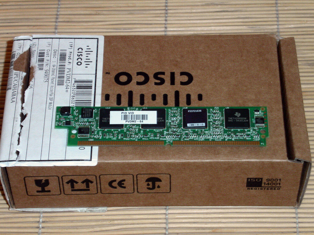 NEW Cisco PVDM2-64 64-Channel Packet Fax/Voice DSP NEW OPEN BOX