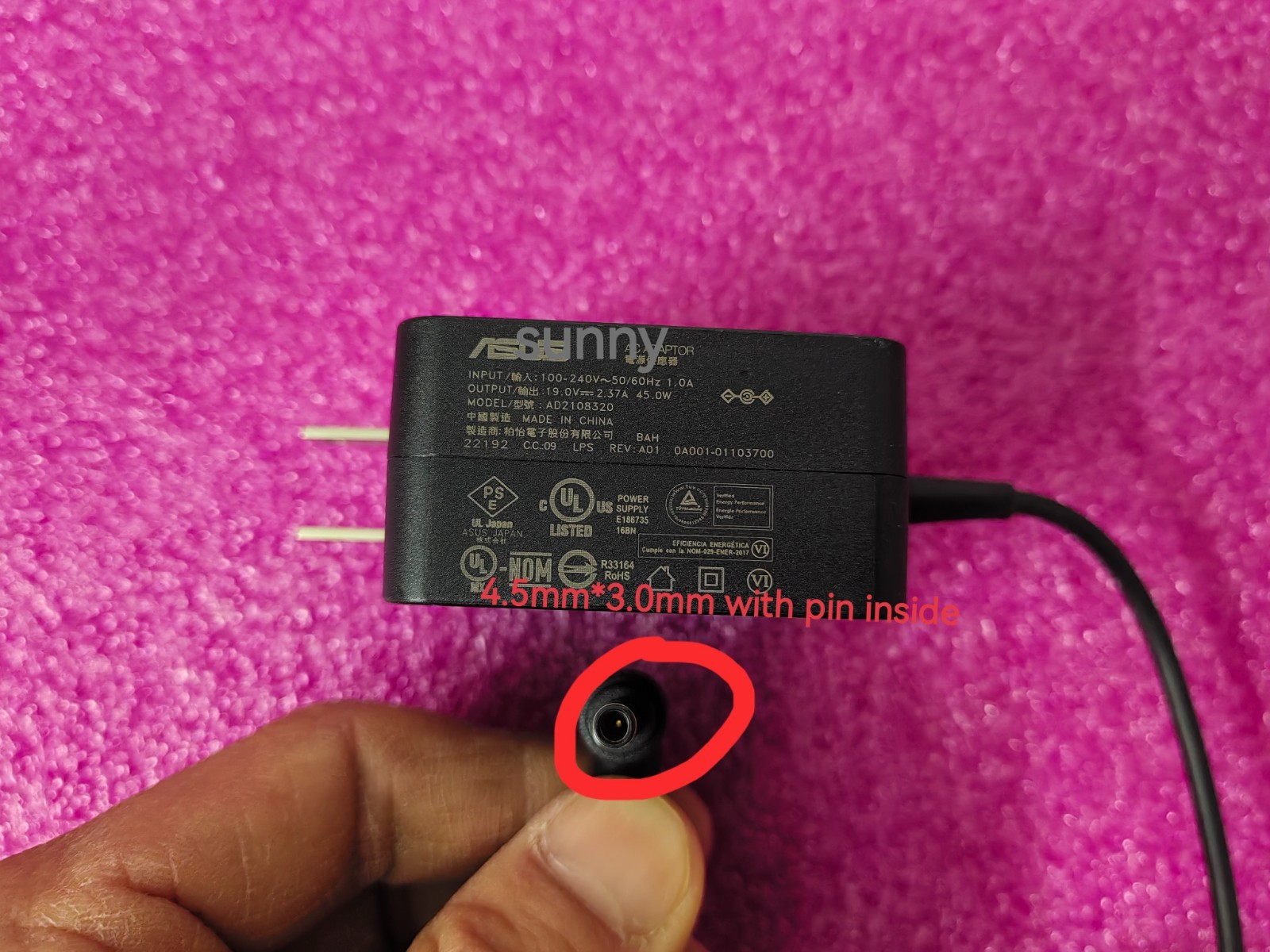 AD2108320 ø4.5 45W For ASUS Vivobook 16 X1605ZA 19V 2.37A AC Adapter Genuine NEW