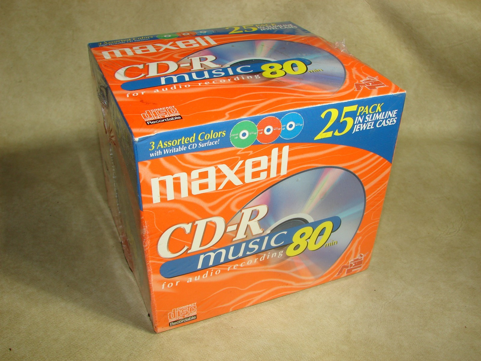 Maxell CD-R Music 80 Min 25 Pack W/ Jewel Cases NOS Sealed
