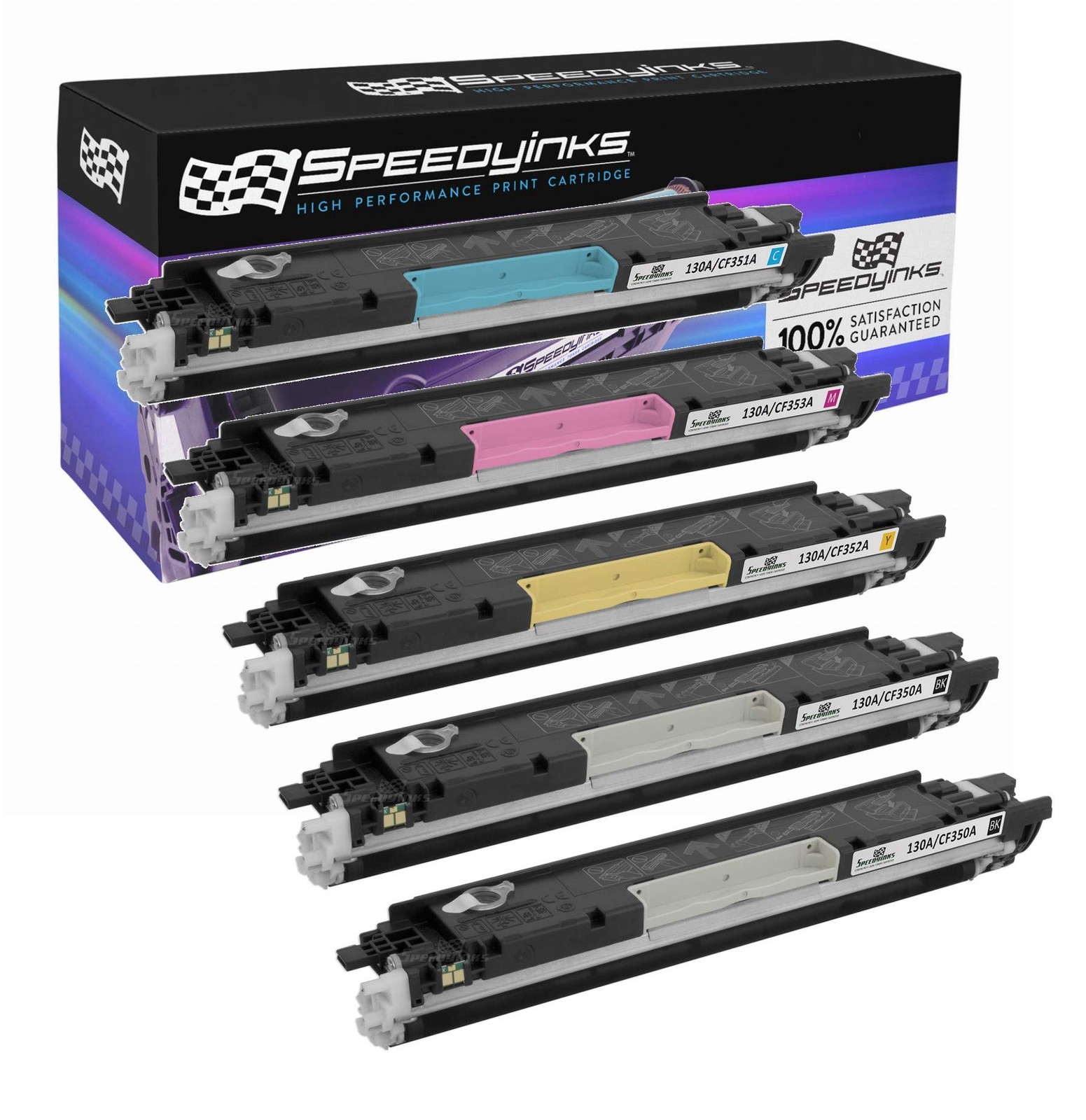 5PK Reman Toner for HP 130A 2x CF350A 1ea CF351A CF352A CF353A