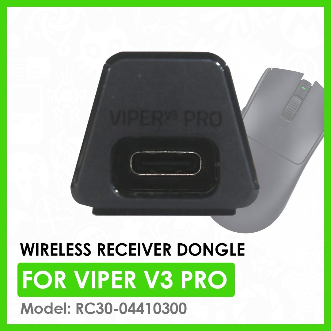 Razer Hyperpolling Wireless Receiver Dongle for Viper V3 Pro Gaming Mouse, Black