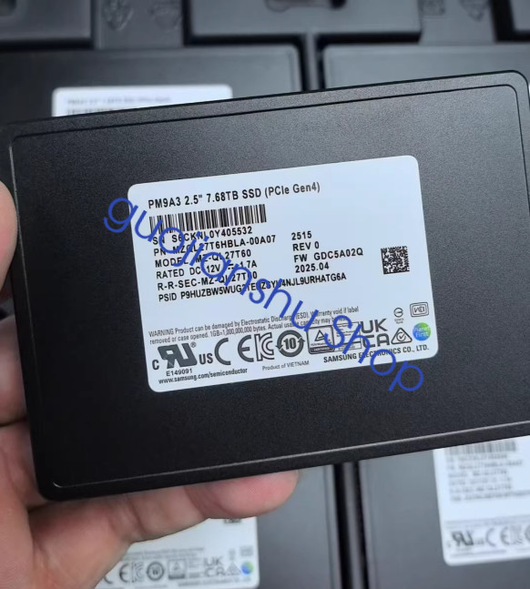 NEW Samsung MZQL27T6HBLA-00A07 PM9A3 2.5" 7.68TB SSD (PCIe Gen4) Via DHL/FEDEX