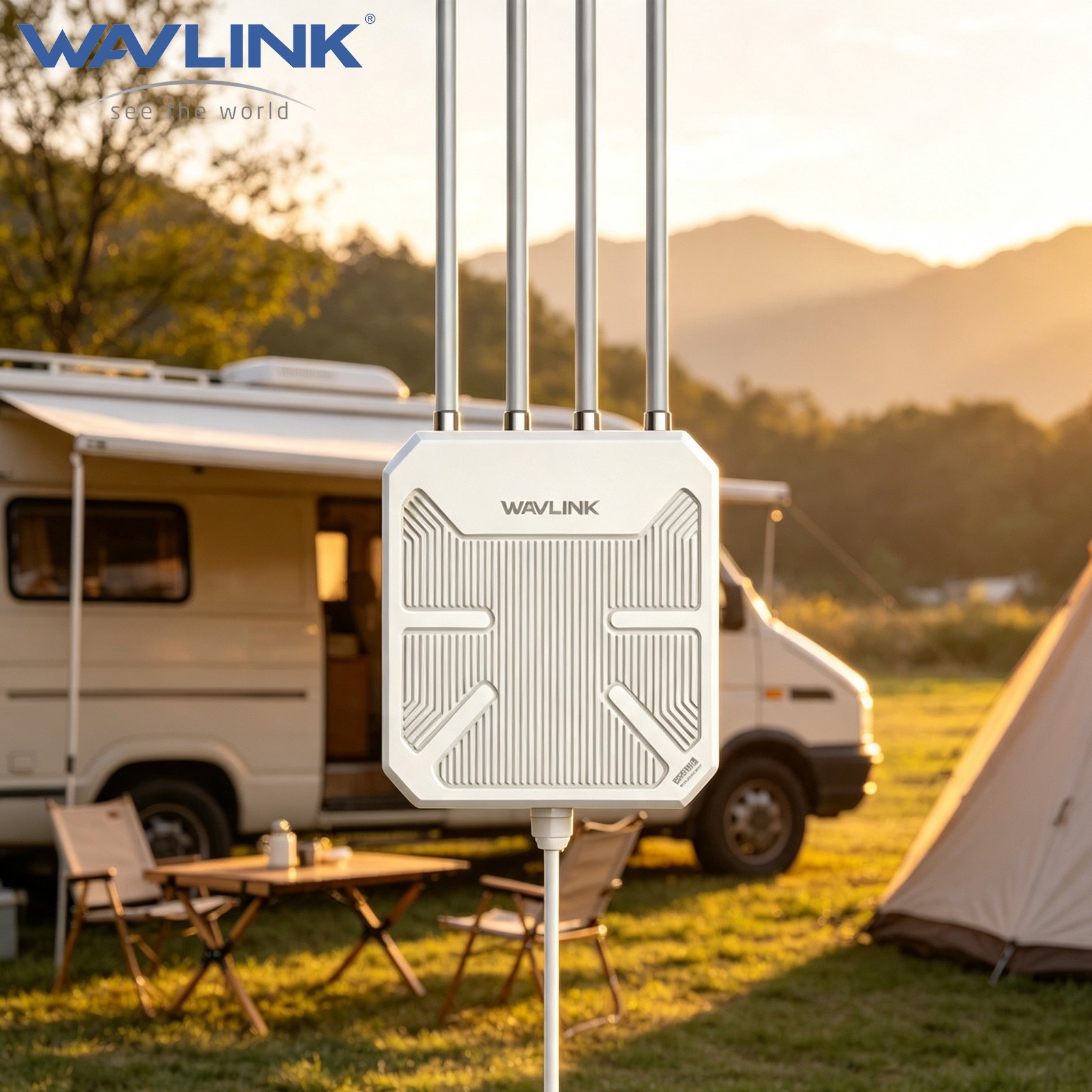 WAVLINK AX1800 WiFi6 Outdoor Router 2.4G 5G Extender Dual Band for Farmyard Camp
