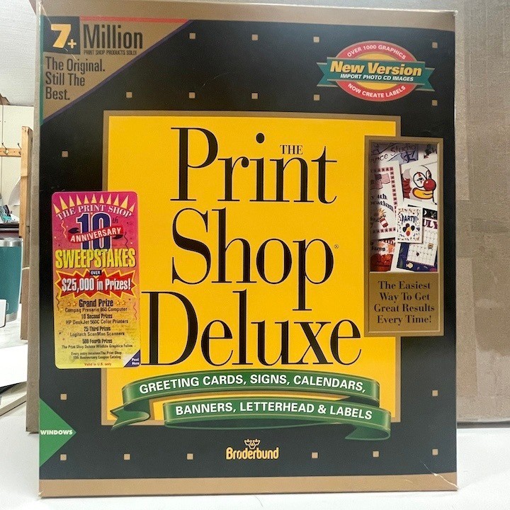 The Print Shop Deluxe PC Big Box - Complete CIB (1993/1994) Floppy Disk Set