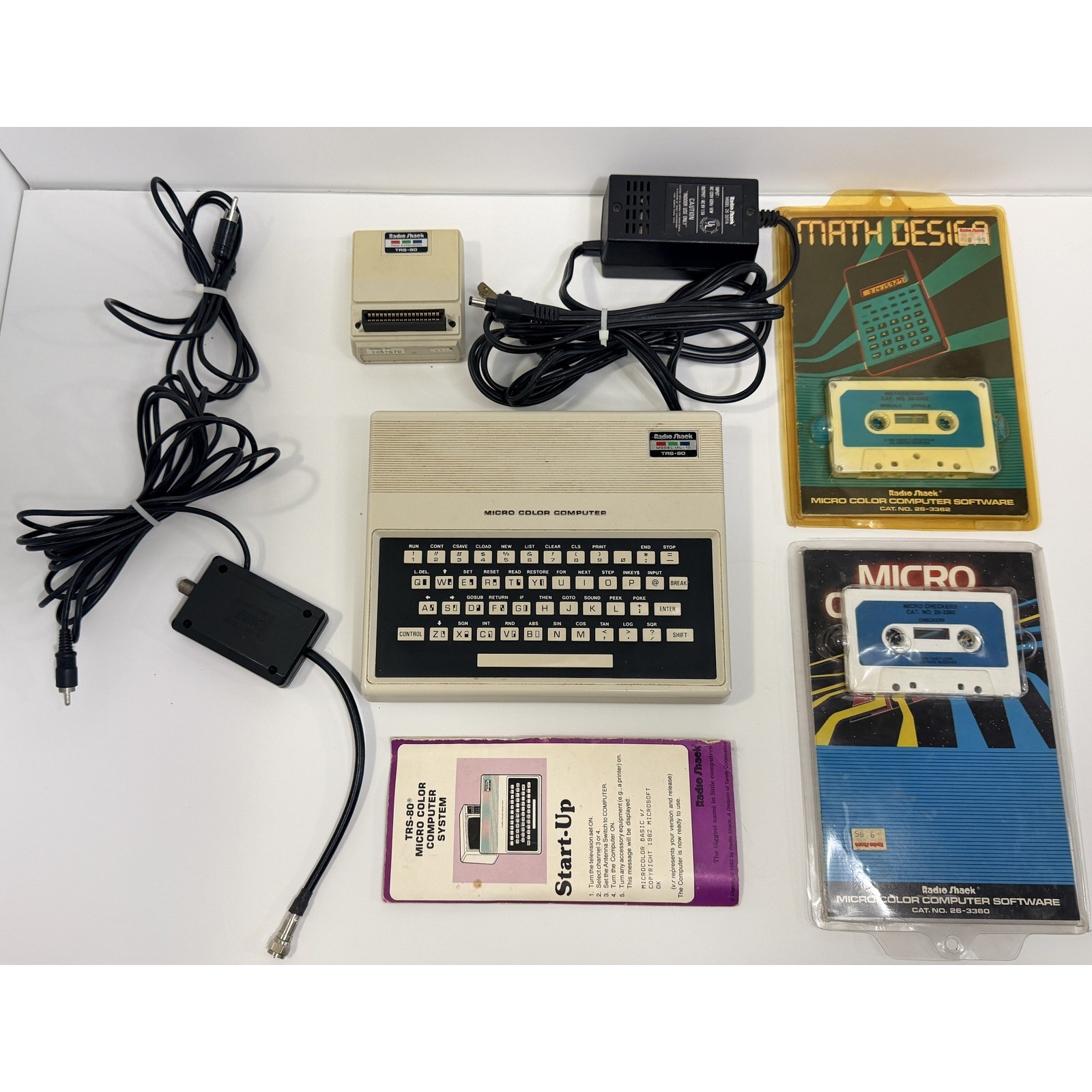 Radio Shack TRS-80 MC-10 Micro Color Computer 16K RAM Expansion Bundle *Working*