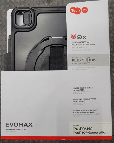 Tech21 EvoMax W/Habd Strap for Ipad A16, 10th Gen
