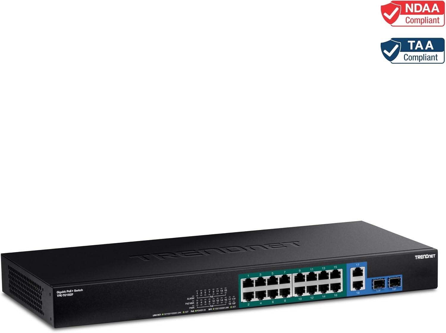 TRENDnet TPE-TG182F 18-port Gigabit High Power PoE+ Switch