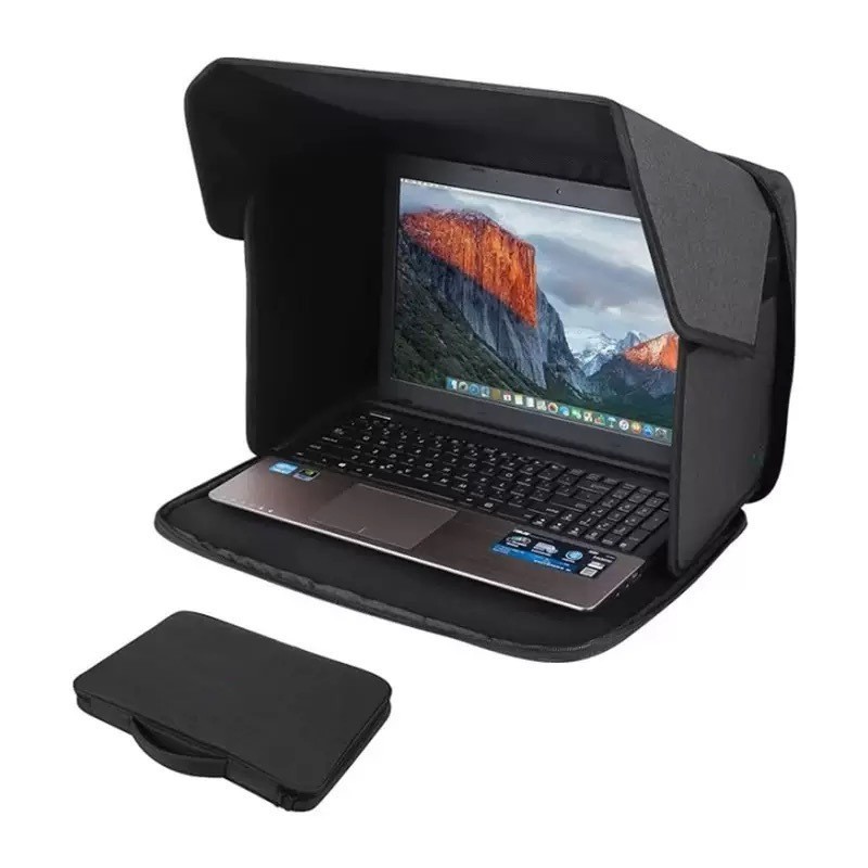 Foldable Laptop Privacy Sunshade Cover Portable Anti-Glare Screen Protector Bag
