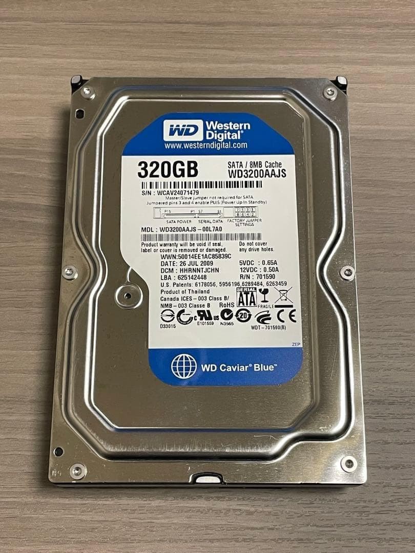 Western Digital WD3200AAJS-00L7A0 3.5 Inch 320GB SATA HDD Donor Low Hours Tested