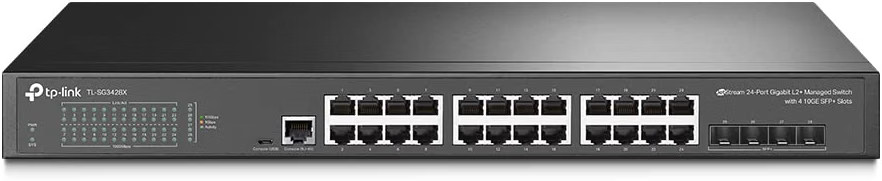 TP-Link TL-SG3428X Jetstream 24 Port Gbit Switch 4 10G SFP Slots L2 Uplink Ports